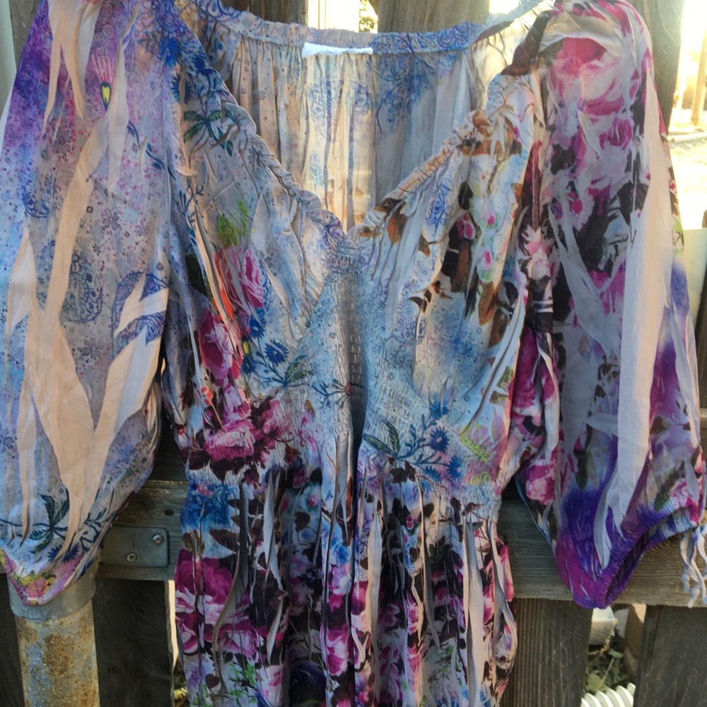 Purple/ Blue Floral Blouse